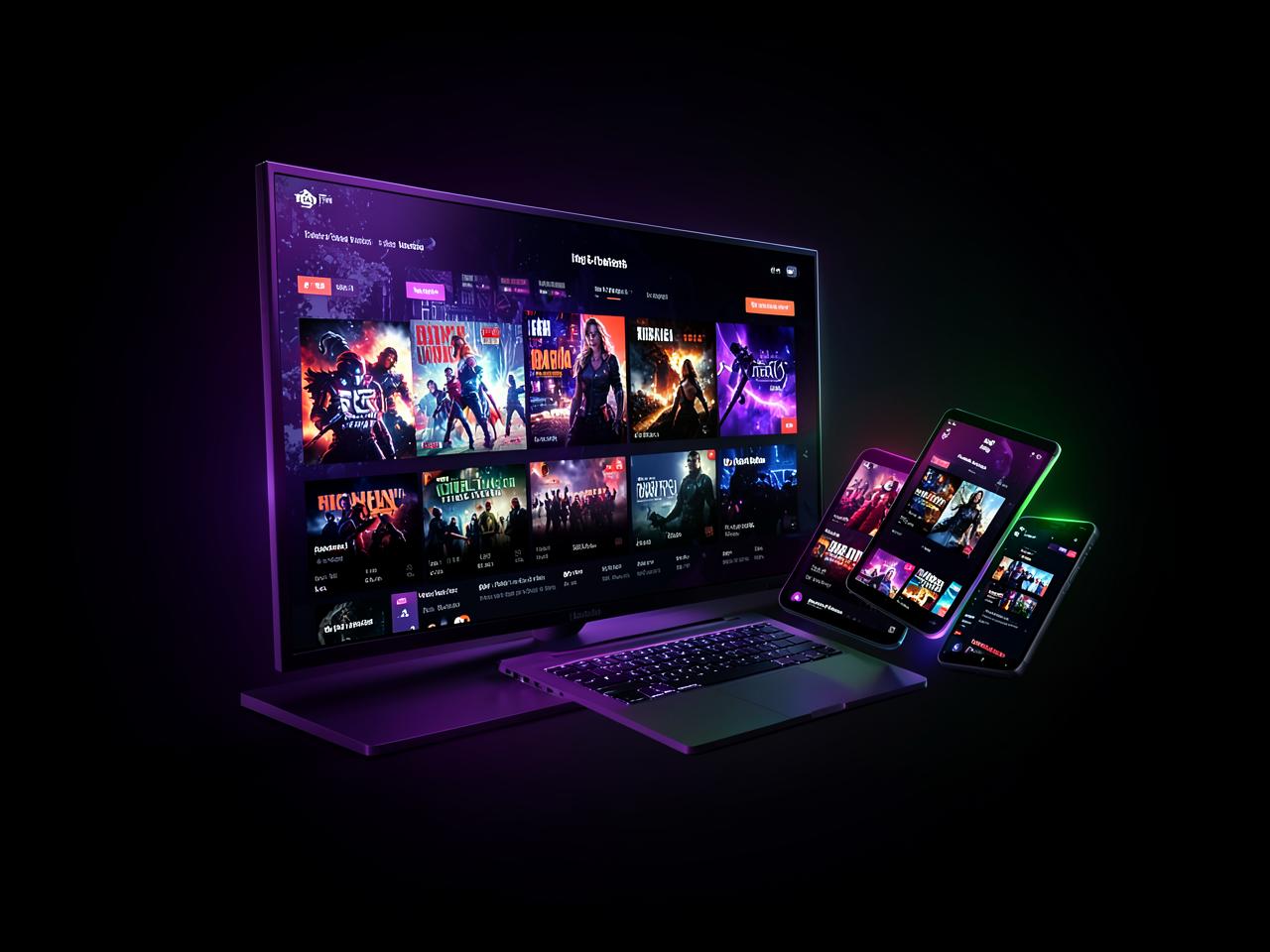 Cloud Streaming+ rodando em Smart TV, notebook, tablet e celular